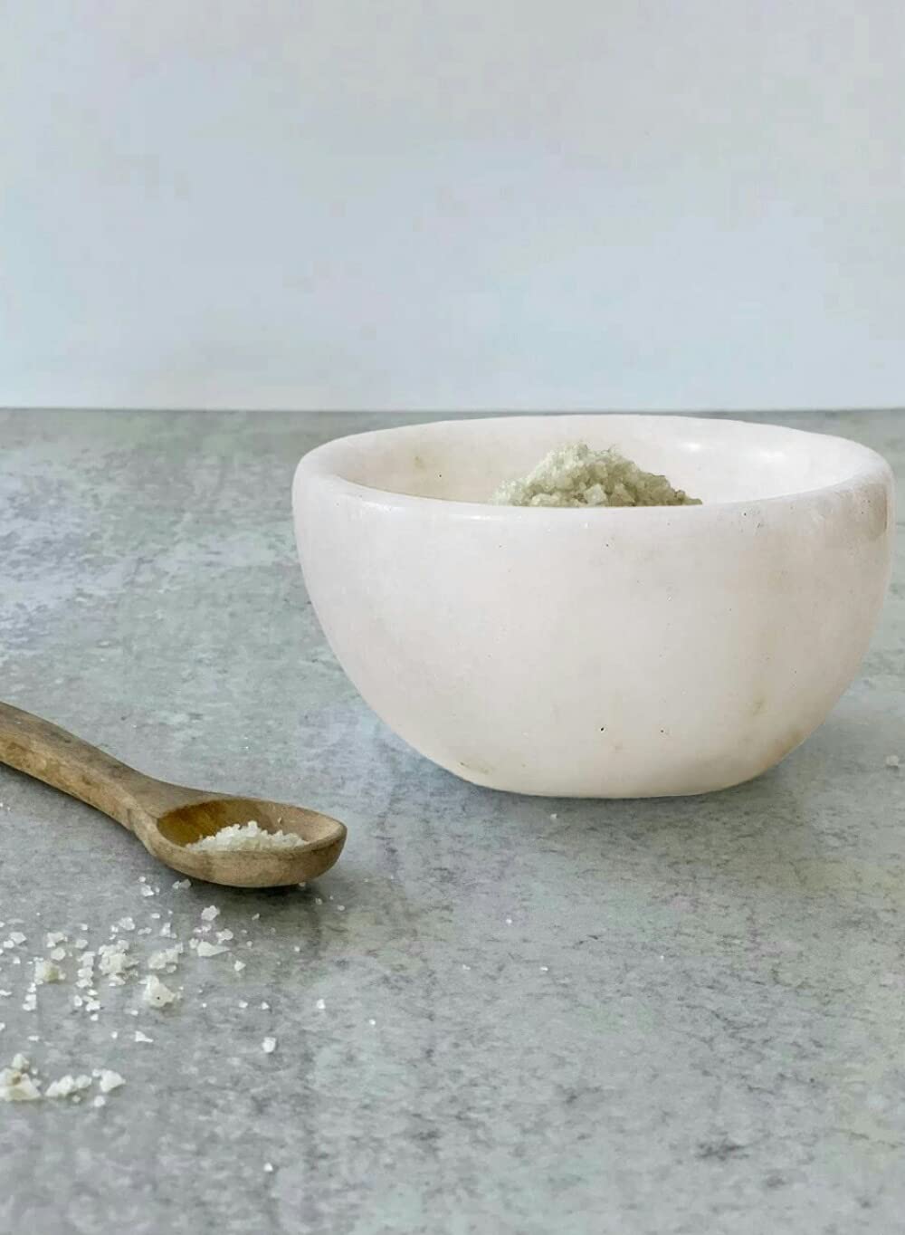Serene Spaces Living Small White Natural Marble Bowl, Decorative Multi-Purpose Bowl- Use as Centerpiece Bowl, Candle Holder, 1.5" Tall & 3" Diameter, Set of 2