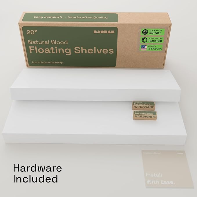 BAOBAB WORKSHOP Wood Floating Shelves