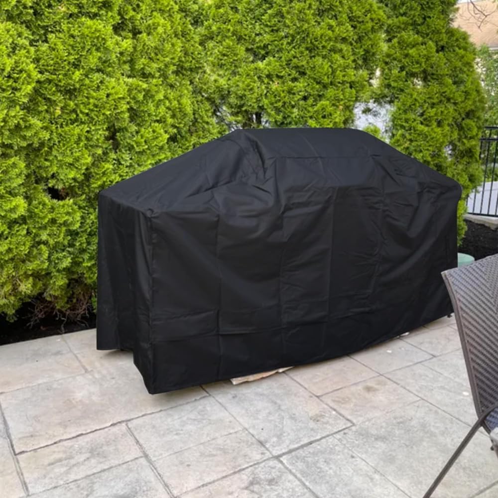 Sbaqurizz Stone Patio Grill Island Cover Waterproof 132 Inch Outdoor Kitchen Island BBQ Grill Cover for Heavy Duty Stainless Steel Outdoor Kitchen Set
