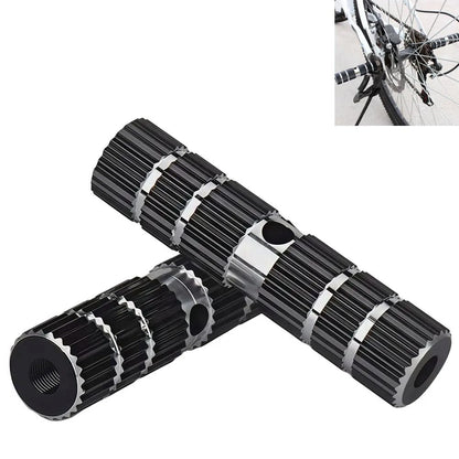 YehVeh 2 Pack Bike Pegs Bicycle Rear Pedals Footrest Aluminum Anti-Slip Feet Rest Mount Stands Foot Peg for BMX Mountain Bike Kids Rear Seat Cycling Fit 9MM 3/8 Inch Axis
