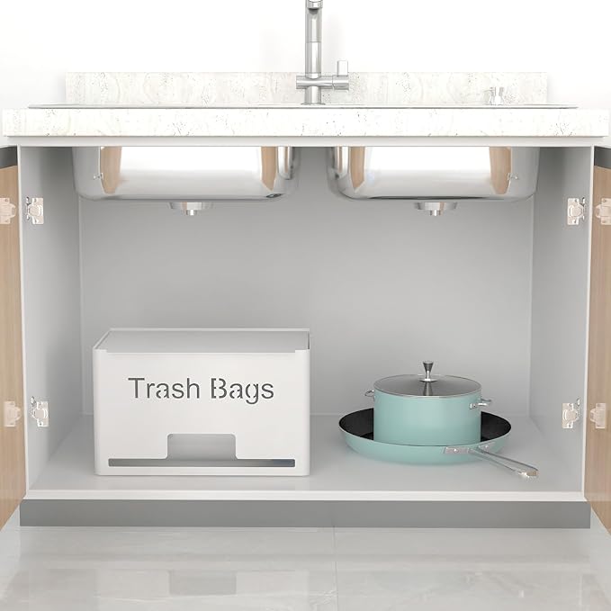Large Trash Bag Holder Dispenser, Metal Garbage Bag Dispenser Roll Holder