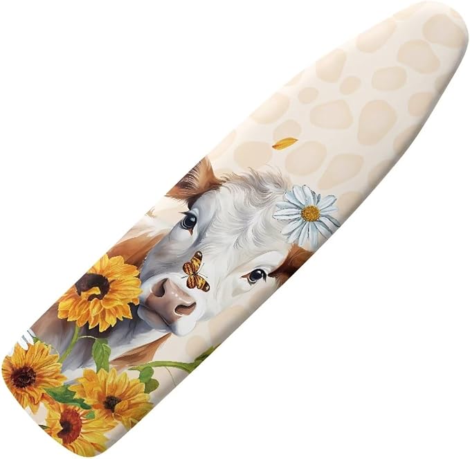 Sunflower Cow Ironing Board Cover and Pad Standard Full Size Iron Covers