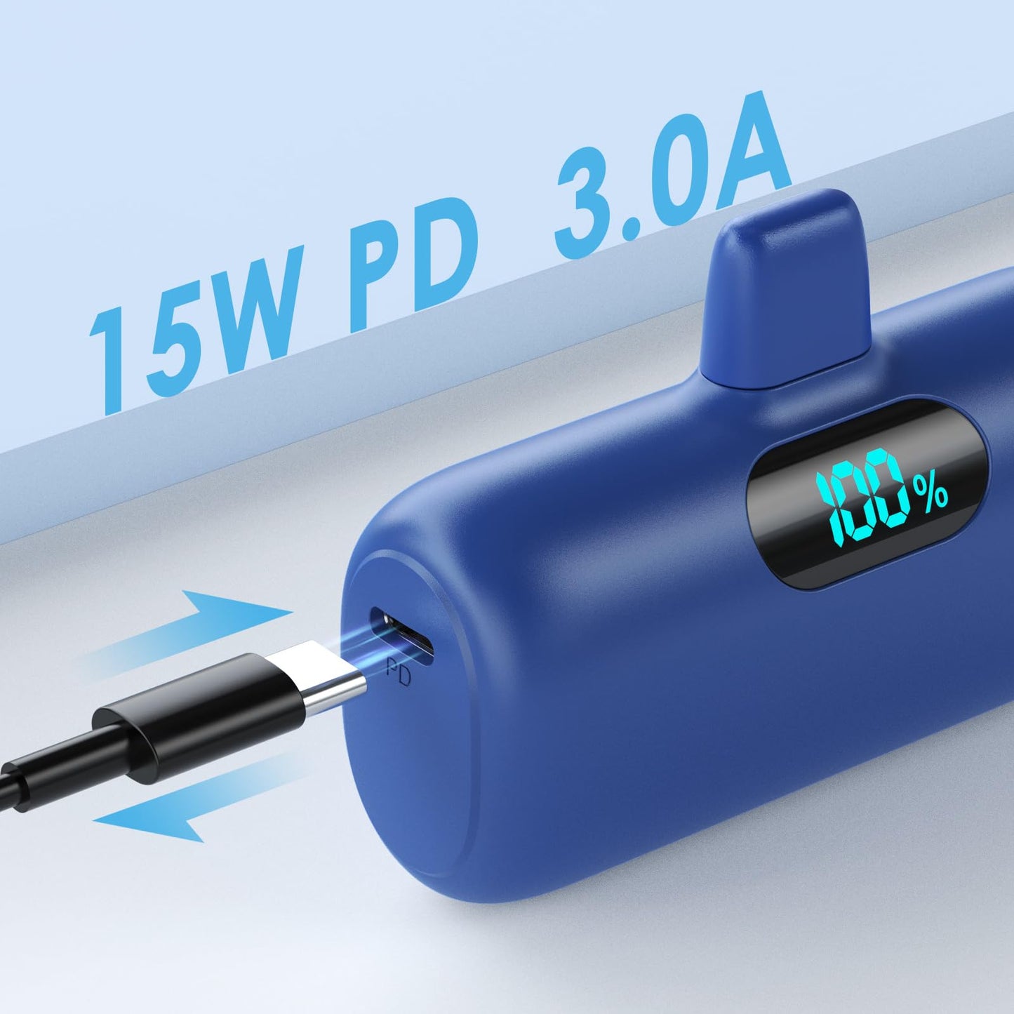 Small Portable Charger for iPhone,Upgraded 5000mAh PD Fast Charging Power Bank,Mini Battery Pack Backup Charger Compatible with iPhone 14/14 Pro Max/13/13 Pro/12 Pro/11/XS/XR/X/8/7/6 etc-Black