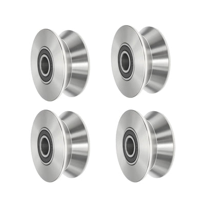Sliding Gate Wheel Stainless Steel V Groove Wheel Heavy Duty Conveyor Rollers Industrial Caster Ball Bearing Pulley Rolling Gate Hardware Kit for Garage Door Machinery