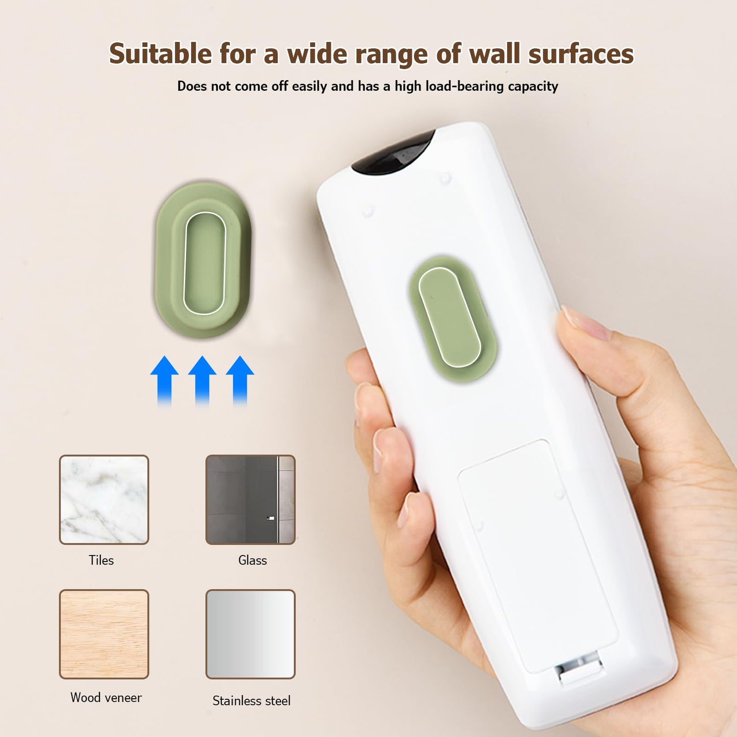 XYOFUN Magnetic Remote Control Holder Wall Mount - 4 Pcs No Drill Self-Adhesive Organizer for Air Conditioner & TV Remotes, Storage Caddy for Televisions Backside - White