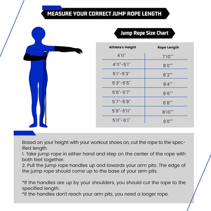 Weighted Jump Rope - Premium Heavy Jump Ropes with Adjustable Extra Thick Cable, Aluminum Silicone Grips Handles, High-Speed Ball Bearings Professional Skipping Rope for Crossfit MMA Cardio & Workouts