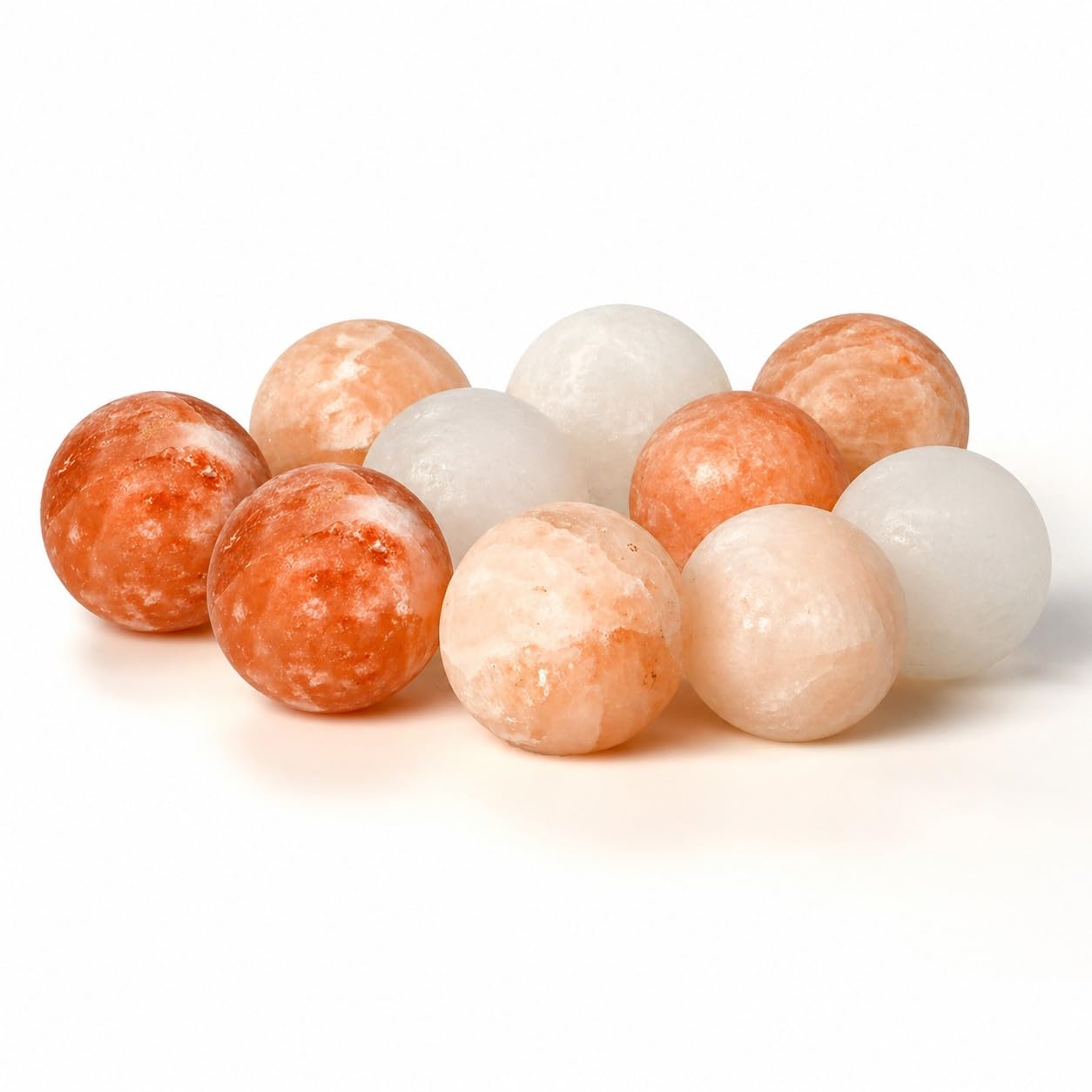 Himalayan Salt Massage Balls – 10 Pack | Natural Pink Salt Massage Spheres for Hot & Cold Therapy, Spa, Muscle Relaxation & Self-Care