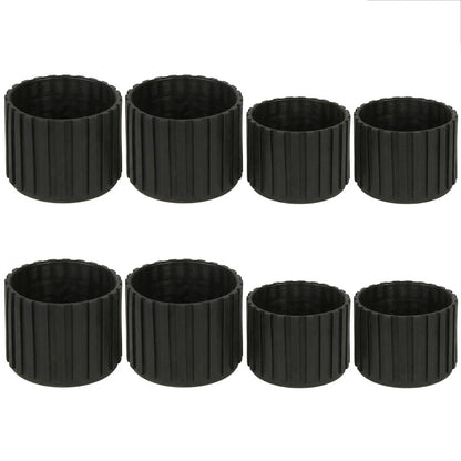 8Pcs Rubber Leg Caps for Fitness Equipments 1.5" & 1.97" Round Exercise Machine Rubber Tips Black Floor Protector for Recumbent Exercise Bike Exercise Bench Stair Stepper Non-Slip Noise Reducing