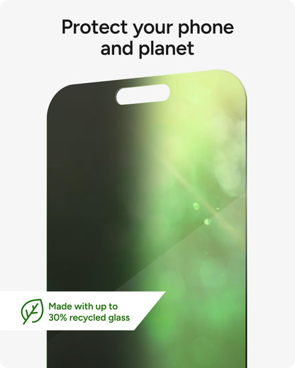 ZAGG Glass Elite Screen Protector for iPhone 16 Pro - 5X Stronger, Reinforced Edges, Ultra-Strong Tempered Glass, Scratch Resistant, Anti-Smudge, Easy Installation, InvisibleShield, Eco-Friendly