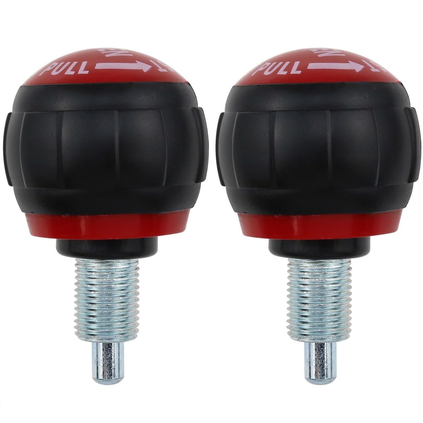 AYLIFU 2 PCS M16 Pop Pull Pin Knob Spherical Fitness Pop Pull Pin Knob Pull Pin Spring Knob Replacement Part for Fitness Equipment Bicycle Equipment Red