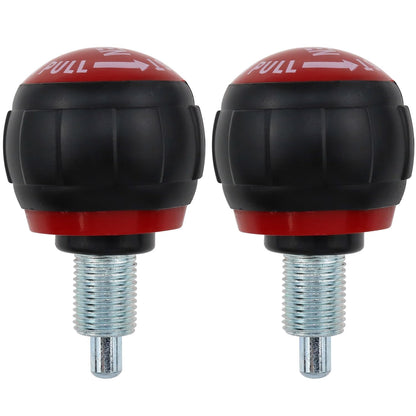 AYLIFU 2 PCS M16 Pop Pull Pin Knob Spherical Fitness Pop Pull Pin Knob Pull Pin Spring Knob Replacement Part for Fitness Equipment Bicycle Equipment Red