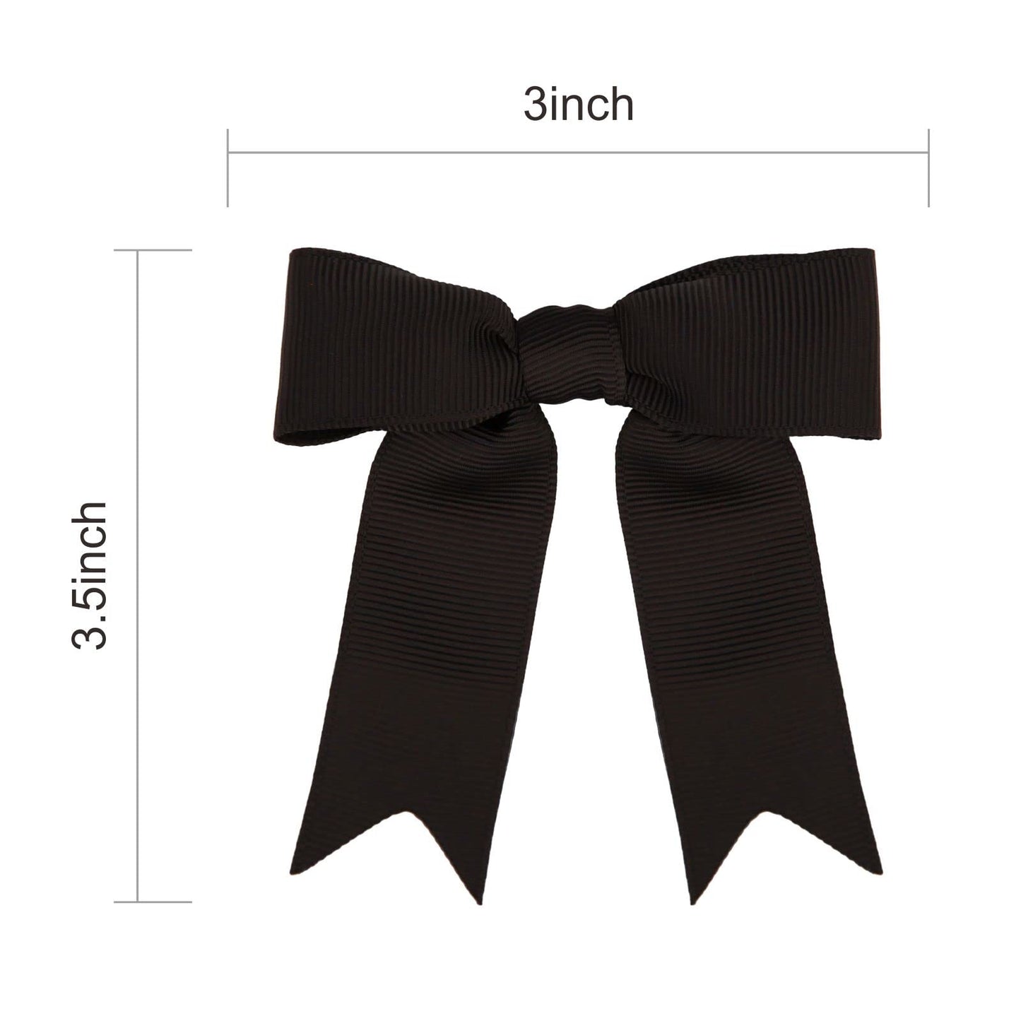 Meseey 50 Pcs 3 Inches Black Grosgrain Ribbon Twist Tie Bow Pretied Premade Craft Bows for Treat Bags Gift Wrapping Basket Wedding Baby Shower Brithday Valentine's Day Christmas Party