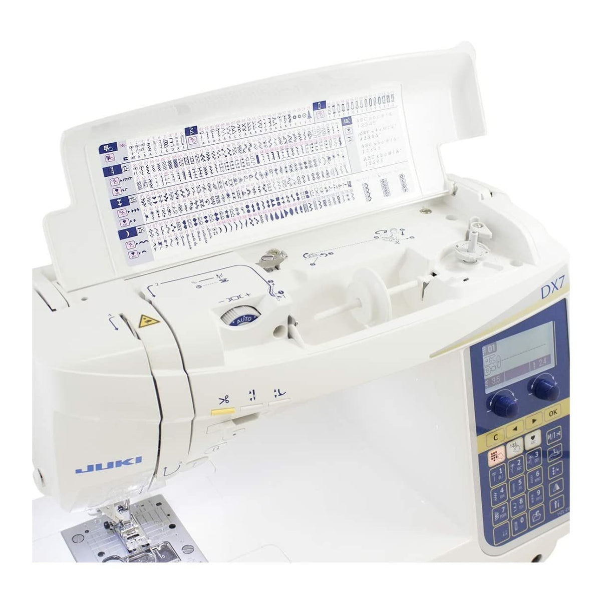 Juki HZL-DX7 Sewing Machine with 287 Stitch Patterns and 4 Fonts