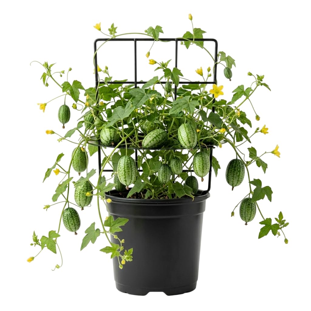 Cucamelons Plants Live Tiny Watermelon Vine Cucamelon Fruit Plant, 2 Plants in 4" Pot