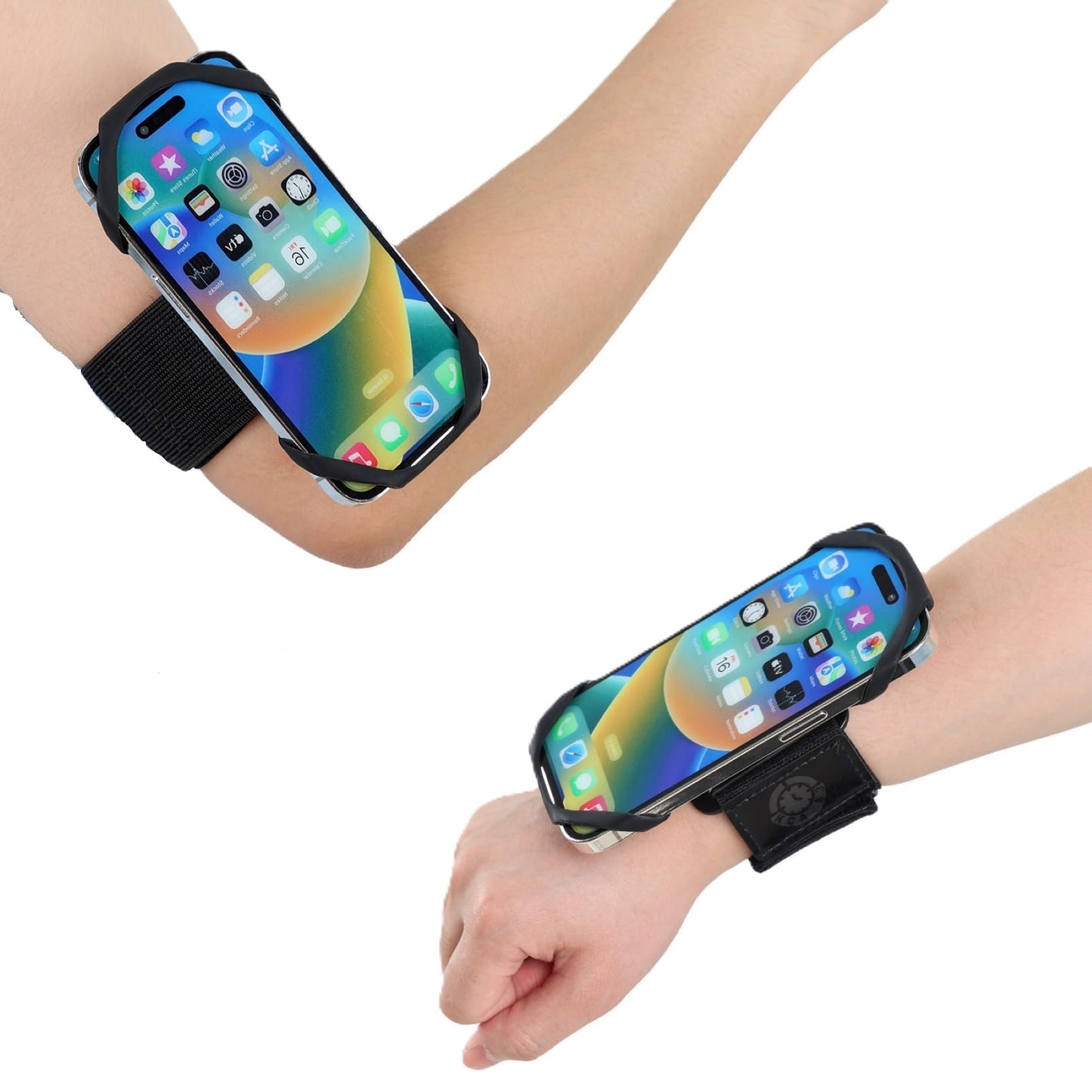 Sweat-Proof Phone Holder Armband 360° Rotation - Universal Running Arm Band iPhone 17 16 15 14 13 12 11 Pro Max Samsung Galaxy S21 S20 - Water Resistant Sports Holder Fits Smartphones 4-7 Inch Gym