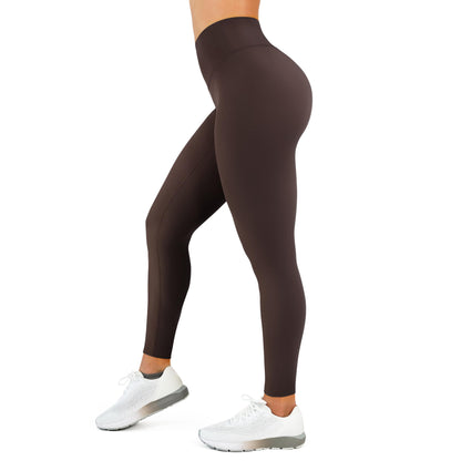 High Waisted Leggings for Women - No Front Seam Tummy Control Yoga Pants for Workout Running No See Through