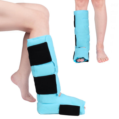 Comfytemp Ankle Foot Ice Pack Wrap, Reusable Leg Ice Boot for Injury, Achilles Tendonitis, Shin Splint, Plantar Fasciitis, Hot & Cold Compression, Sprained Ankles Brace, Post Surgery
