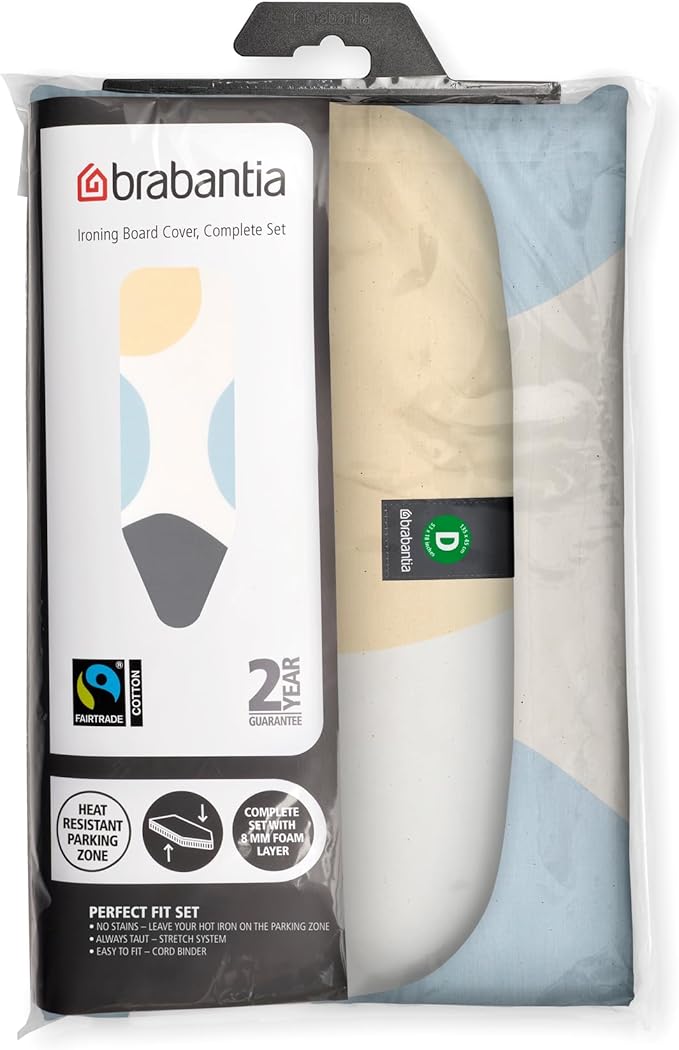 Brabantia Size D Replacement Ironing Board Cover, Heat Resistant Zone, Thick