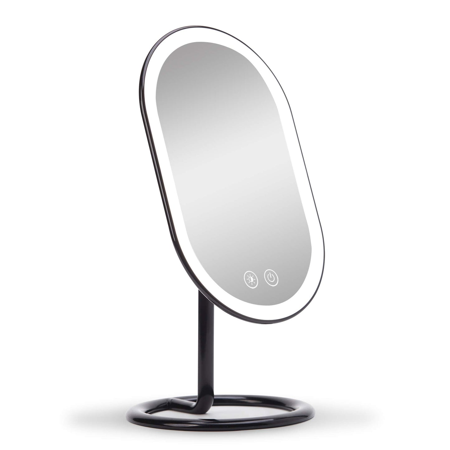 Fancii Vera LED Lighted Vanity Makeup Mirror, Rechargeable - Cordless Illuminated Cosmetic Mirror with 3 Dimmable Light Settings, Dual Magnification (Chrome)