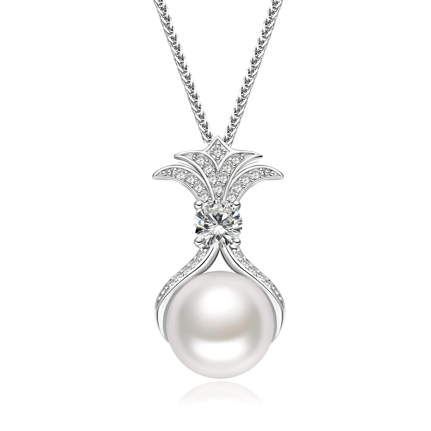 Pearl Necklaces for Women, Anniversary Birthday Gifts for Wife, Mom, Dauhter, Girlfriend, Grandma (White 12-13mm)