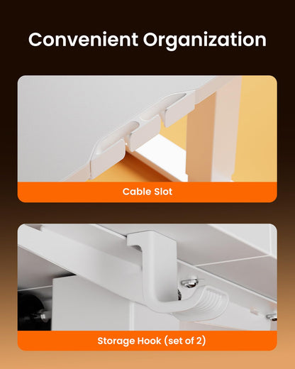 ErGear Height Adjustable Electric Standing Desk, 48 x 24 Inches Sit Stand up Desk, Memory Computer Home Office Desk, White