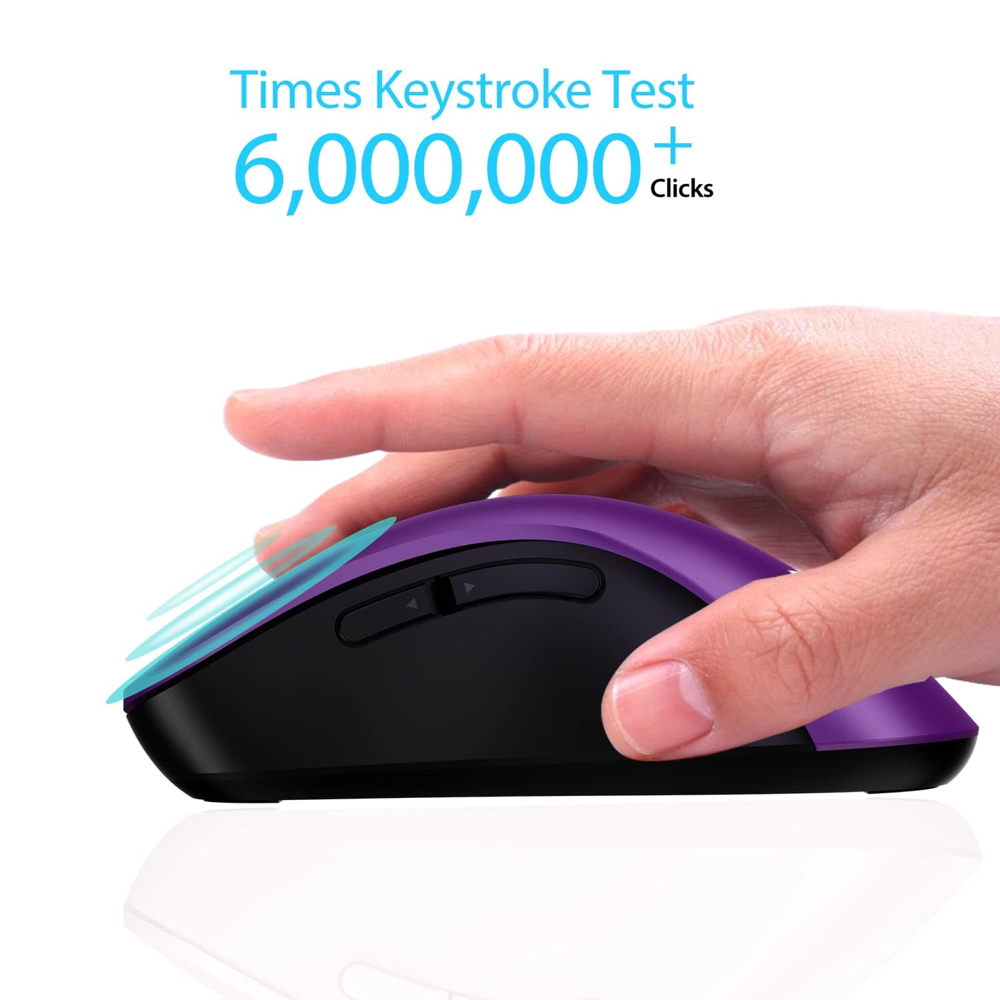 memzuoix 2.4G Wireless Mouse, 1400 DPI Mobile Optical Cordless Mouse with USB Receiver, Portable Computer Mice for Laptop, PC, Desktop, MacBook, 5 Buttons, Red
