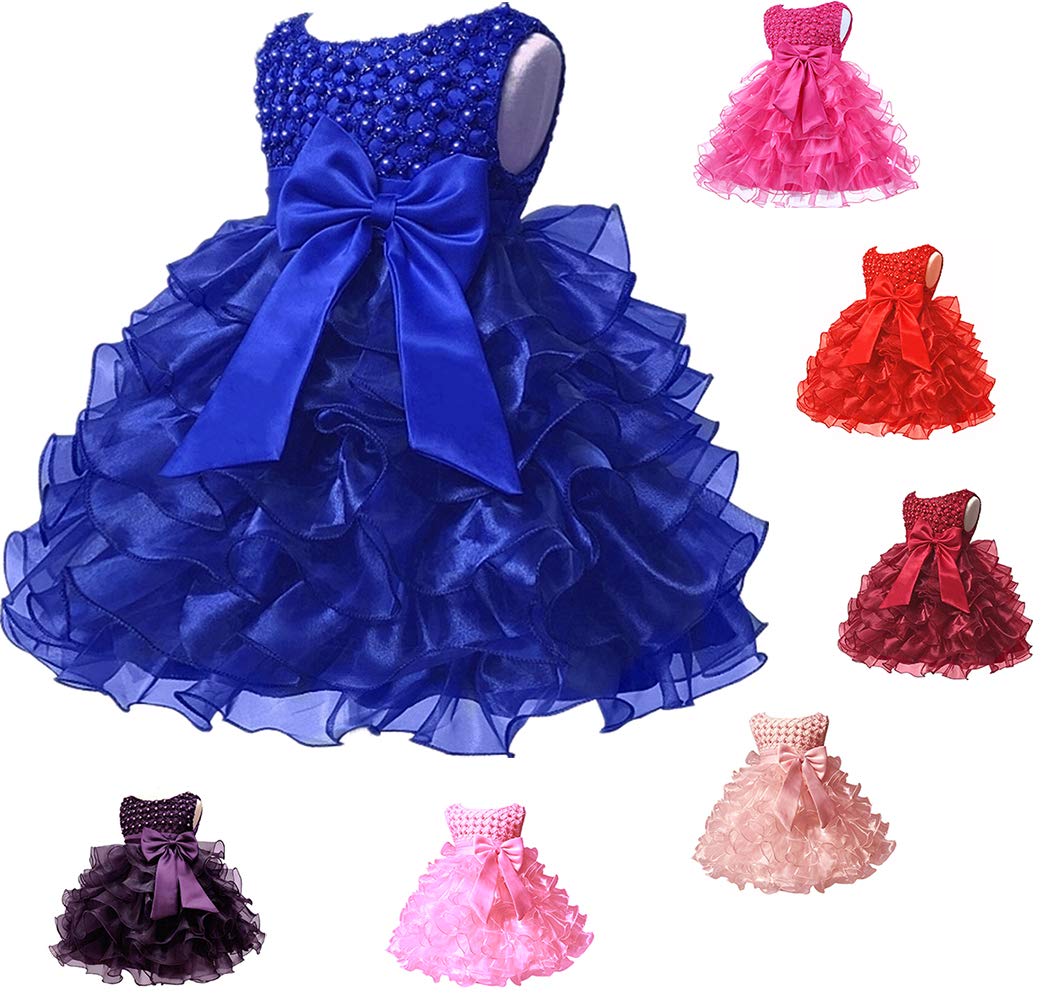 Jup'Elle Baby Girl Birthday Dress 1 Year Ruffle Princess Wedding Party Flower Girl Dresses