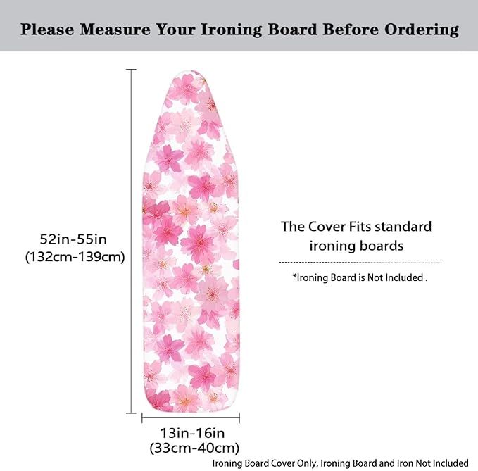 Pink Floral Ironing Board Cover