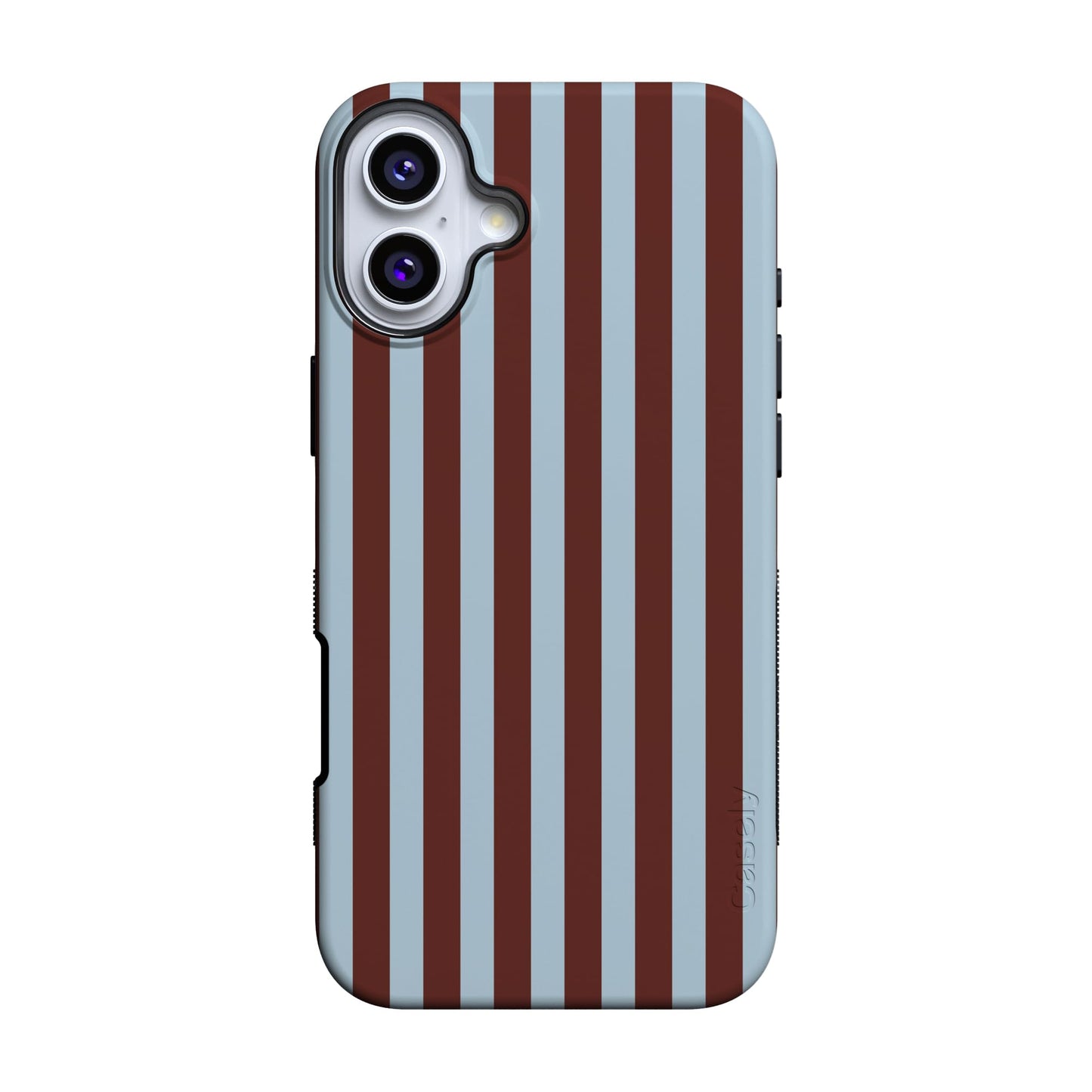 Casely iPhone 16 Plus Case | Blue Stripes | Sunday Best | Compatible with MagSafe | Bold Protective Design
