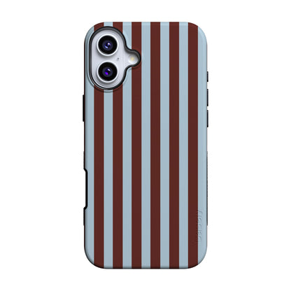 Casely iPhone 16 Plus Case | Blue Stripes | Sunday Best | Compatible with MagSafe | Bold Protective Design