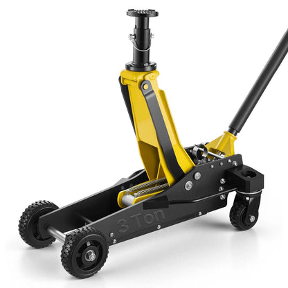 VEVOR Off Road Floor Jack, 3 Ton Aluminum & Steel Racing Low Profile Floor Jack with Dual Pistons Quick Lift Pump & Extension Post, Hydraulic Trolley Car Lift Jacks for Motorcycles, ATVs, SUV Pickup