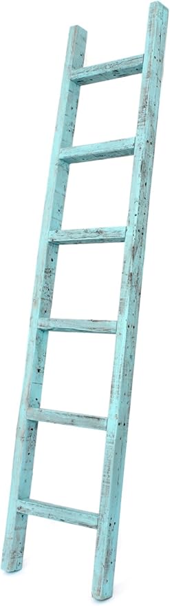 BARNWOODUSA Rustic Decorative Ladder