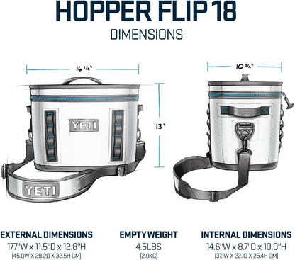 YETI Hopper Flip 18 Portable Soft Cooler, Classic Navy