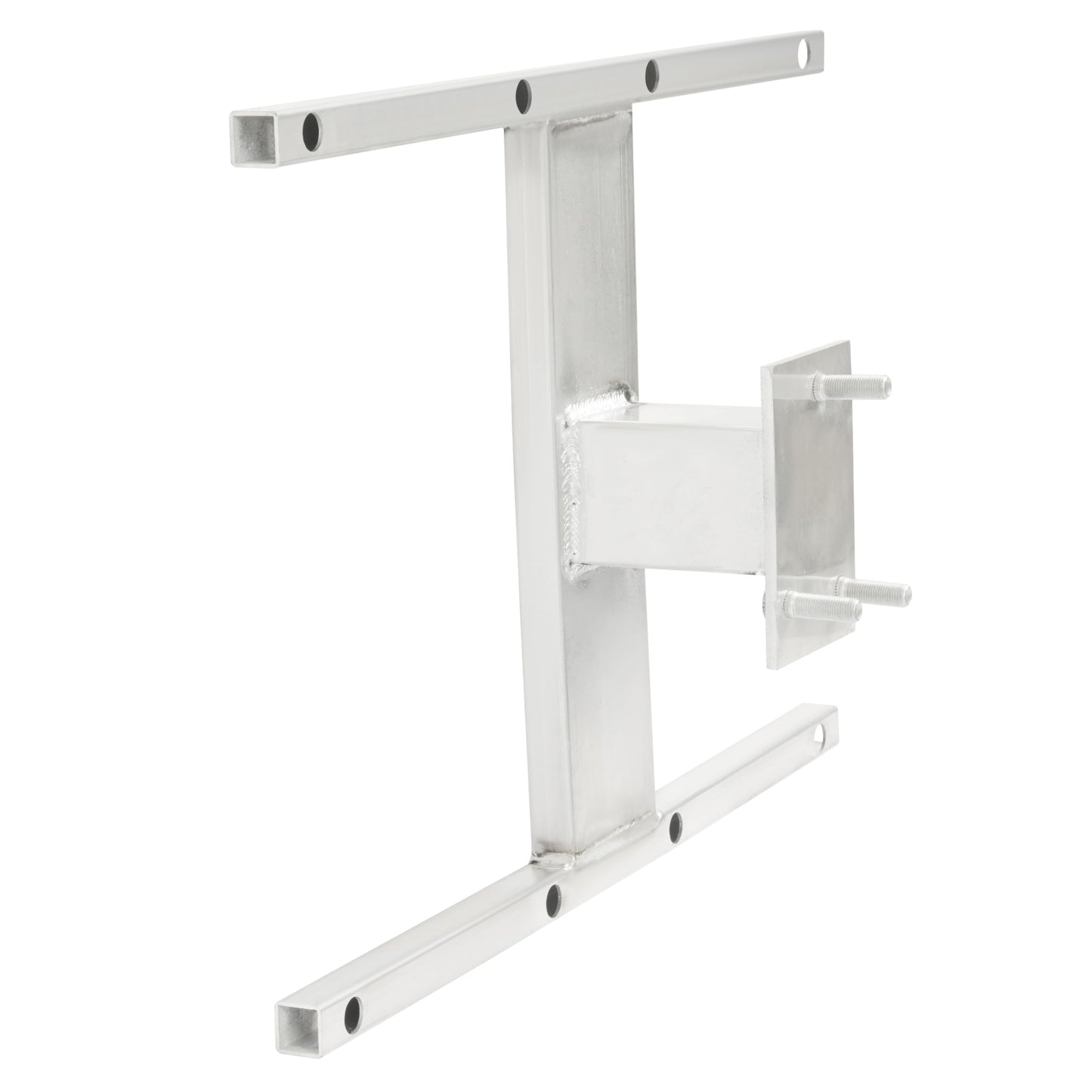 ALMULOO H-Mount Spare Tire Carrier Compatible with Standard 5 on 4.5" Common Trailer Wheel Bolt Pattern Silvery Aluminium