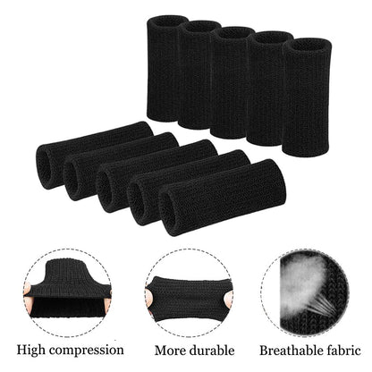 Finger Arthritis Sleeves (30Pcs), Elastic Thumb Splint Brace Support Protector Finger Compression Sleeve for Arthritis Joint Pain Relief, Breathable Fingers Tape for Triggger Fingers Sports Aid Support