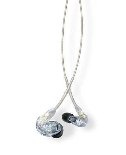 Shure SE215 PRO Wired Earbuds, Professional Sound Isolating Earphones with Clear Sound and Deep Bass, Single Dynamic MicroDriver, Secure In-Ear Design, Includes Carrying Case and Ear Tip Kit, Clear (SE215-CL)