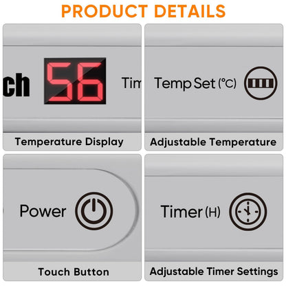 ROMECH 23L Hot Towel Warmer Cabinet, Professional Towel Heater with LED Temperature Display Setting, Extra Large Capacity Towel Warmers for Spa Massage Salon Home (White, 23L)