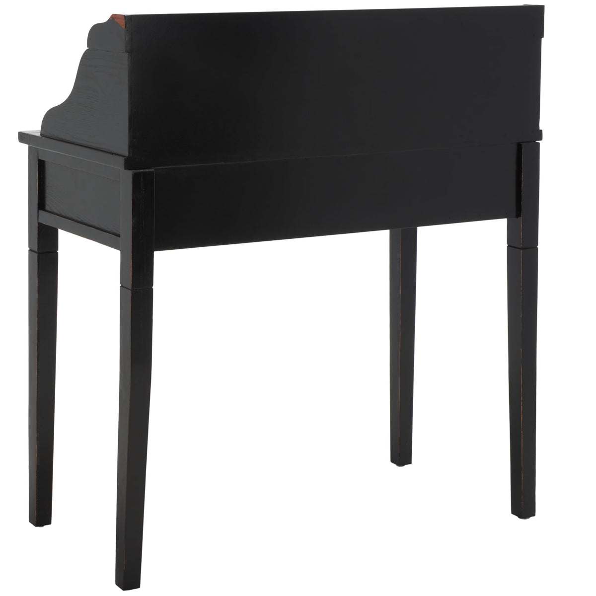 SAFAVIEH Furniture - Landon 5-Drawer Writing Desk - Black - Solid Wood - Classic Hutch Design - Ideal for Home Office, Living Room, Den, 36.2"W x 19.1"D x 40.5"H (AMH6516B)
