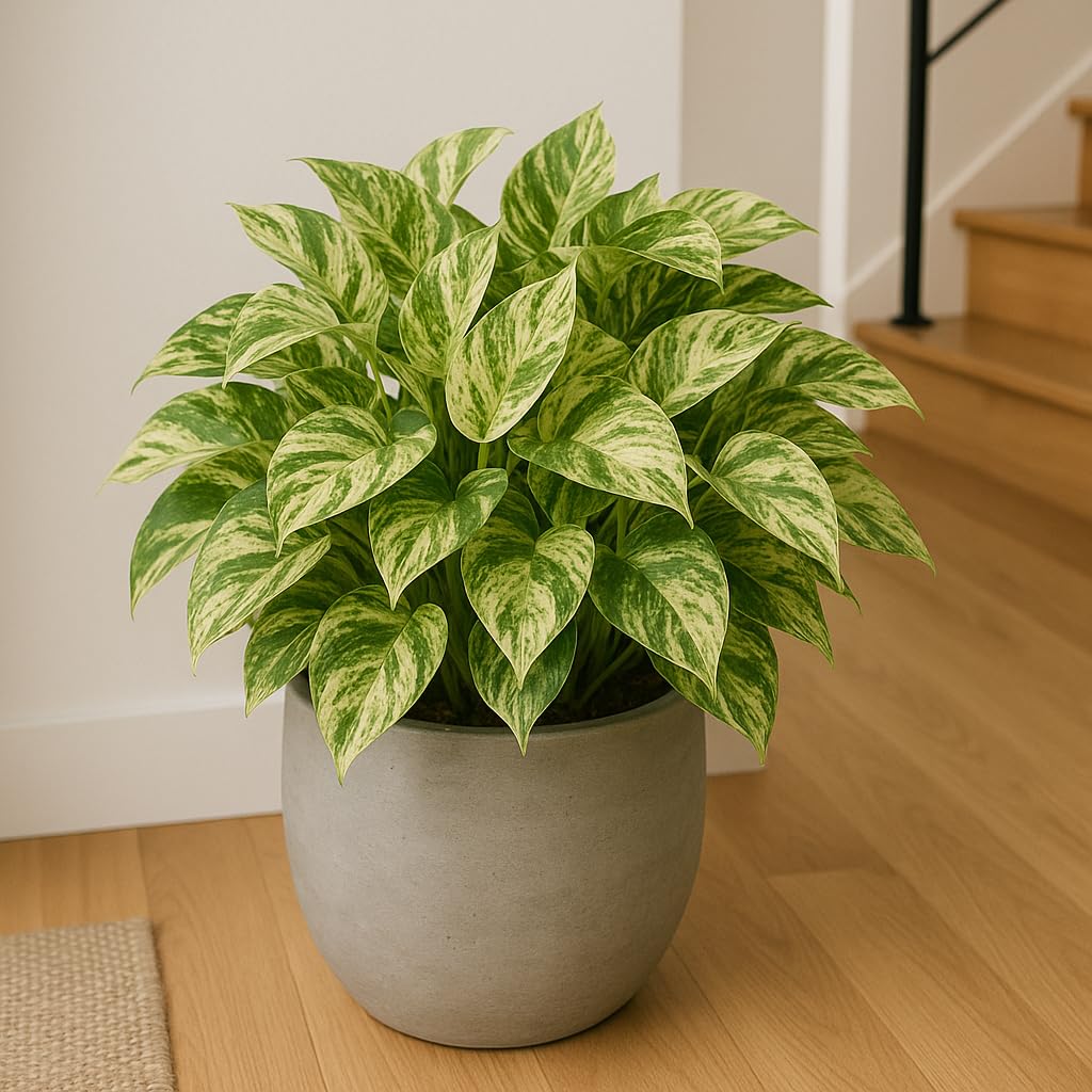 Marble Queen Pothos – Live Plant in 2 Inch Pot - Air Purifier Plant to Make Your House Healthier