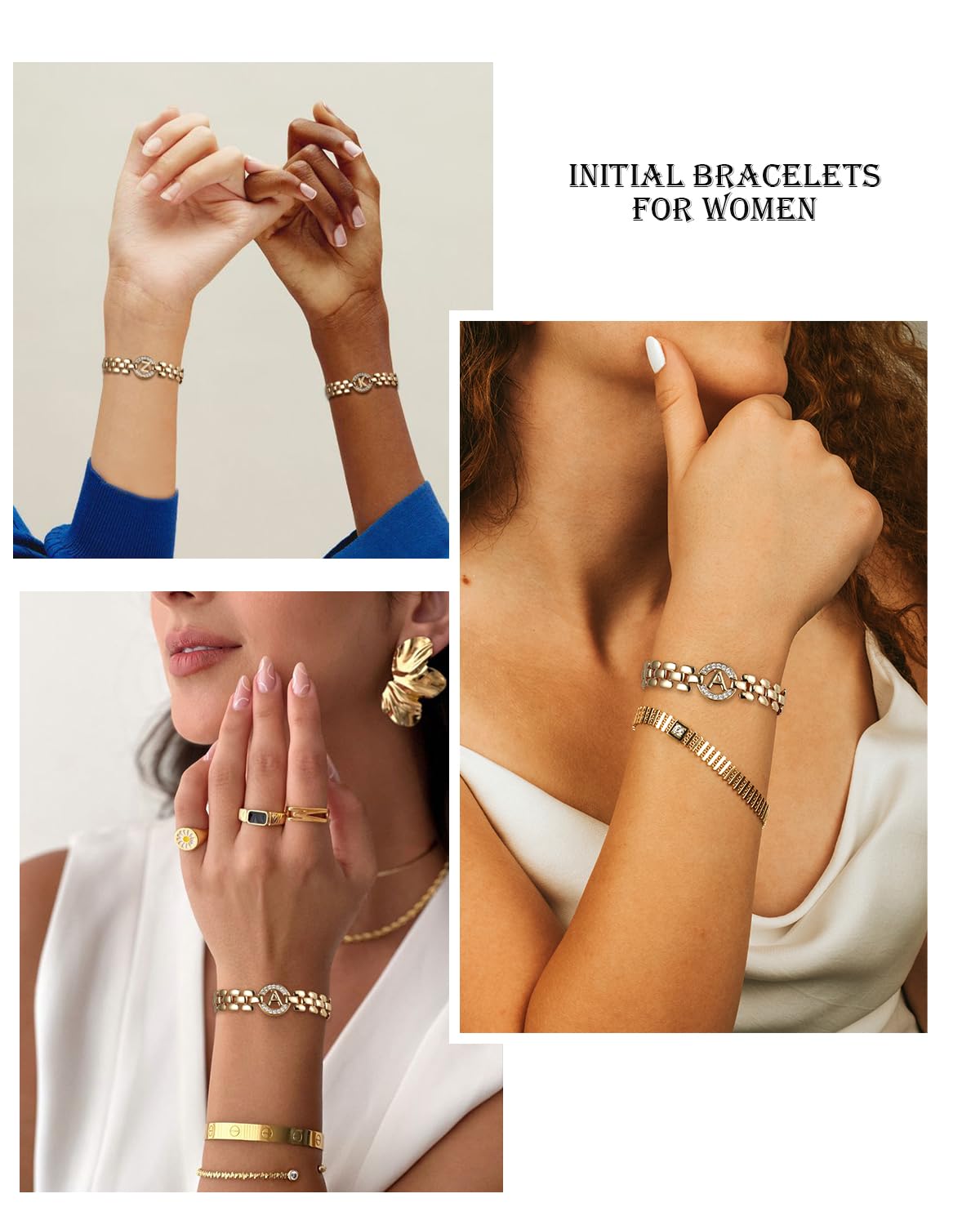 WEDDINEN Initial Bracelet,14K Gold Plated Letter Bracelets for Women, Thick Bangle Wrist Gold Alphabet Bracelet for Women, Christmas Gifts for Women Jewelry Initial Y Charm Chain