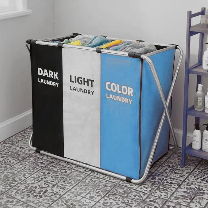 160L Large Laundry Basket, Freestanding Laundry Hamper, Collapsible Tall
