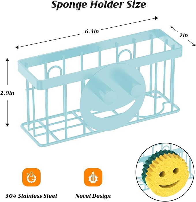Sponge Holder Smiley Face, Sink Caddy