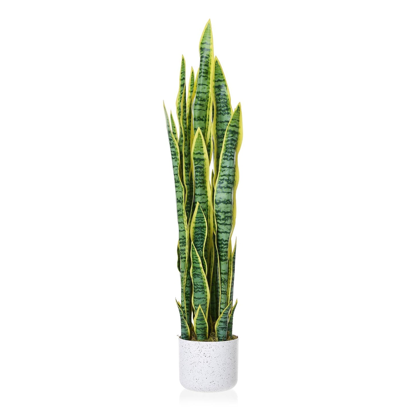 GAOMON 3Ft Fake Snake Plant with 33 Realistic Leaves Tall Artificial Faux Snake Plant Potted Fake Mother-in-Law's Tongue Plants for Indoor Outdoor Home Office