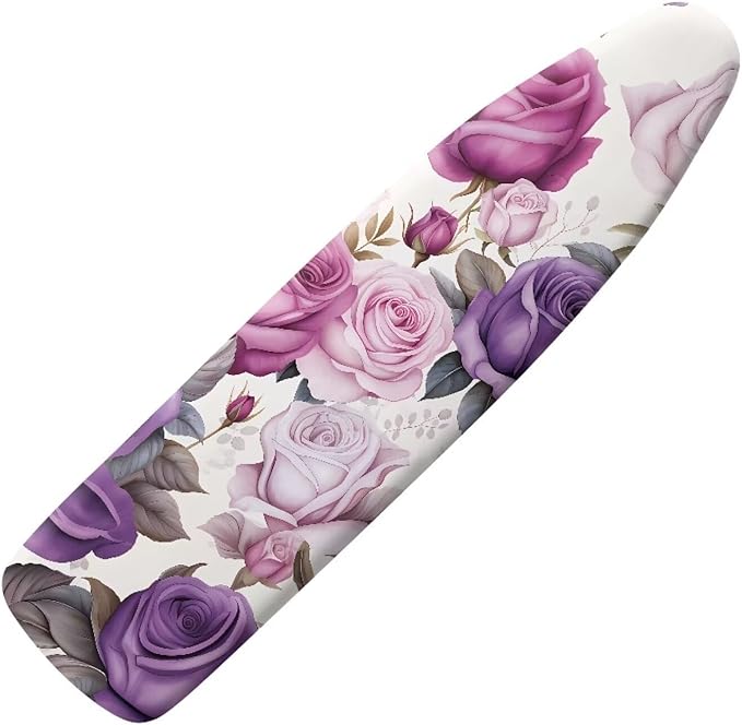 ZDCUSTOM Purple Flower Ironing Board Cover Ironing Board Replacement Pad and