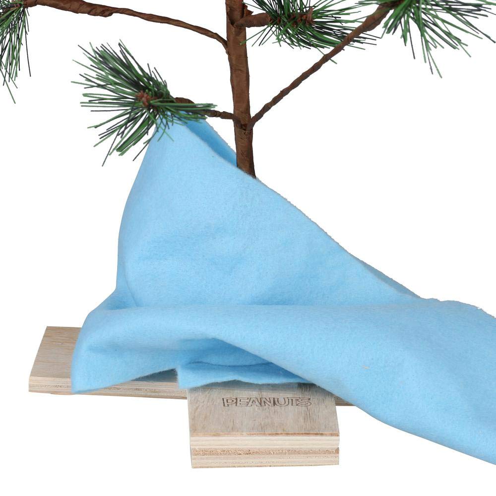 PRODUCTWORKS 24-Inch Peanuts Charlie Brown Musical Christmas Tree with Linus Blanket