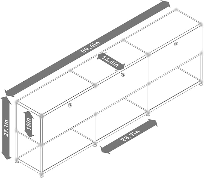 Modern Storage Cabinet Sideboard Versatile Free-Standing Organizer Cabinets