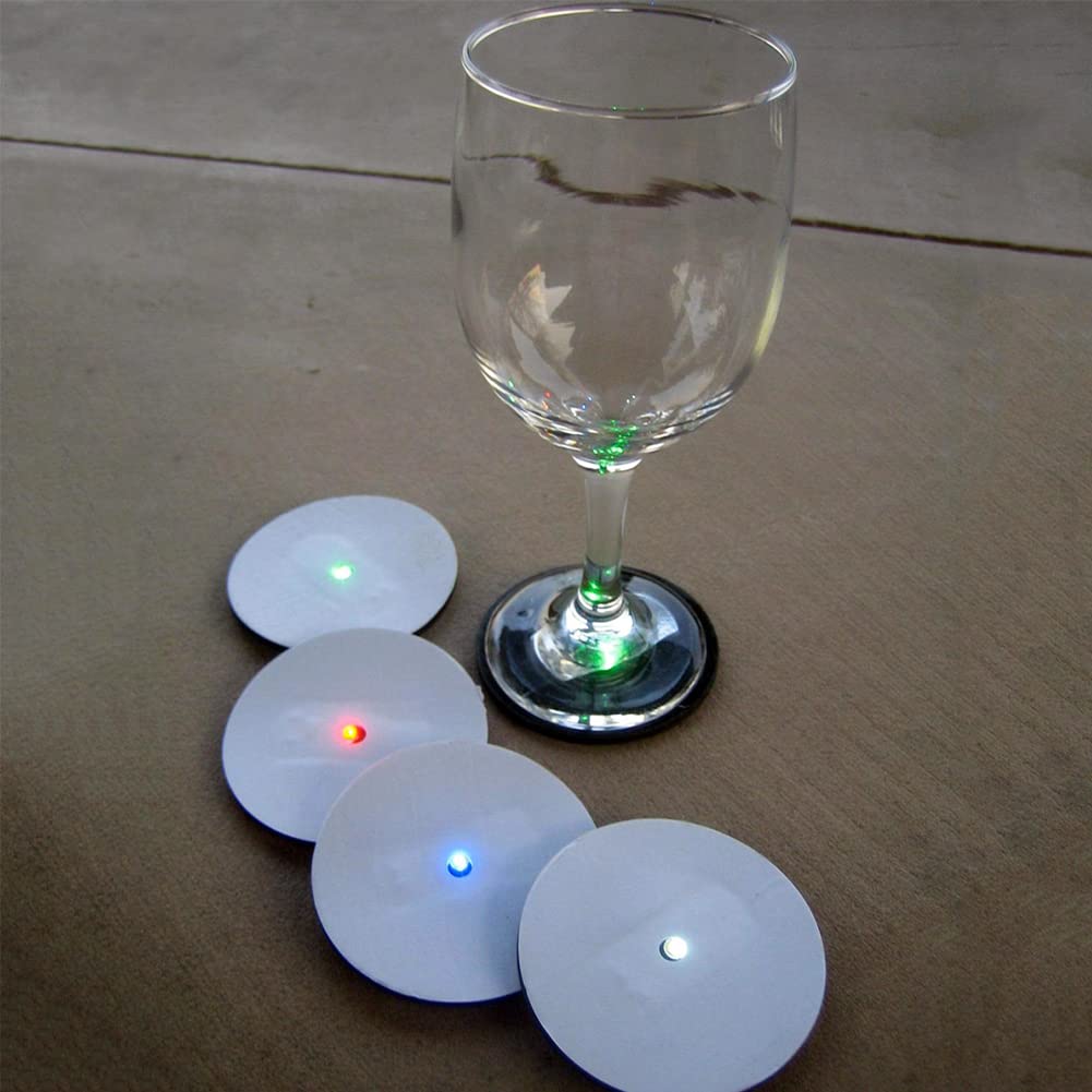Watris Veiyi 4PCS LED Display Base, Colorful LED Light Base Stand for Crystals Glass Jewelry Art Gift