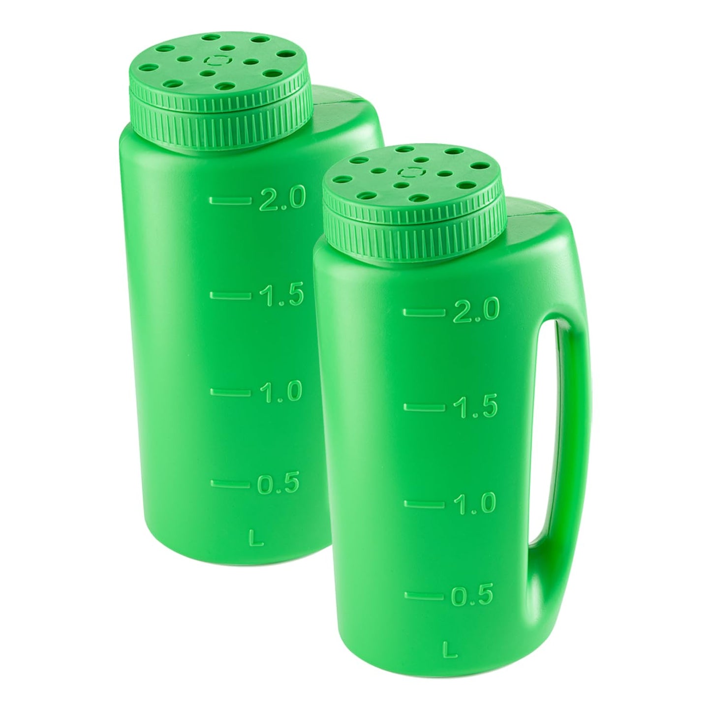 Superio Seed Spreader for Lawn, 2L Handheld Shaker, Dispenser for, Seed, Snow and Ice Melt, Salt, Insect Repellents- Multipurpose Garden Applicator with Adjustable Holes, 68 Oz