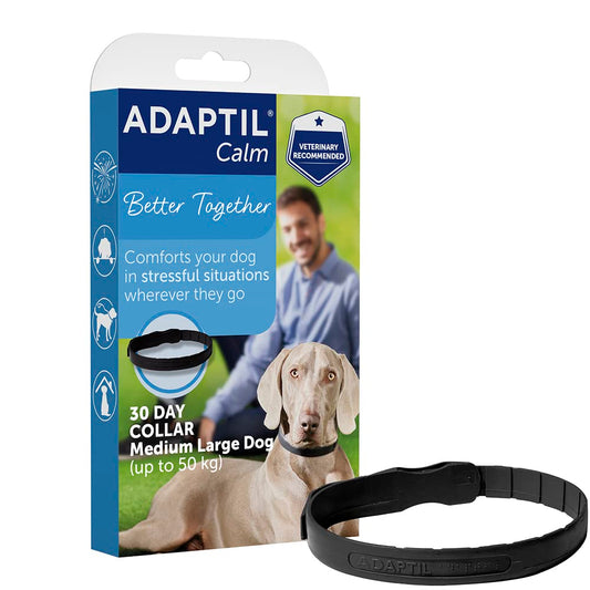 Adaptil Calm-On-The-Go Collar For Dogs Medium / Large, Adaptil Calming Dog Collar Helps Reduce Dog Anxiety With Natural Pheromones, Dog Calm Collar Helps To Reduce Stress And Behavioural Issues