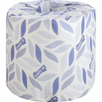 Genuine Joe Standard Bath Tissue, 3" x 4", 2-Ply, 400 Sheets/Roll, 96 Count